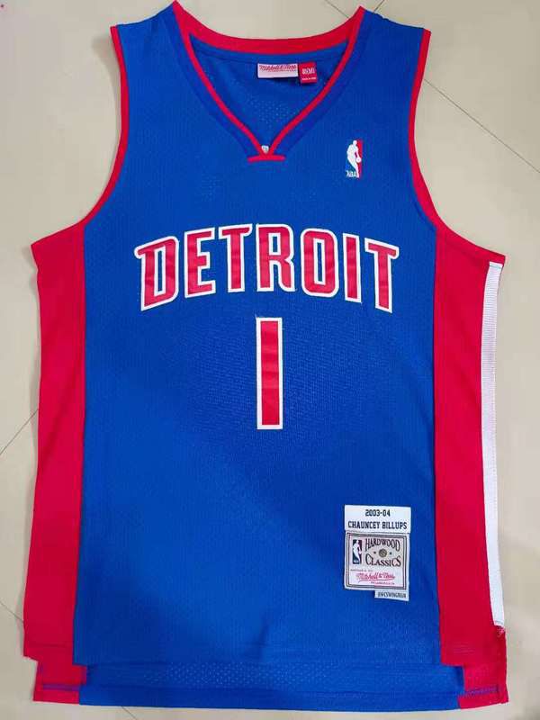 Men Detroit Pistons #1 Billups Blue Throwback 2021 NBA Jersey->san diego padres->MLB Jersey